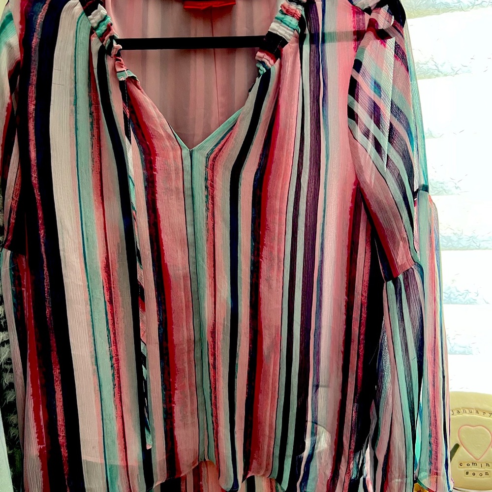 Jennifer Lopez multi color blouse